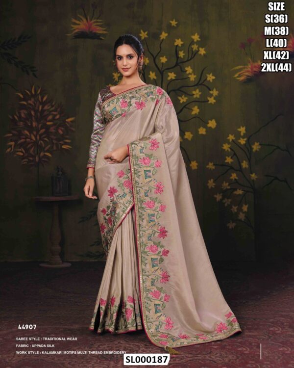 Traditional Sarees With Floral And Kalamkari Work