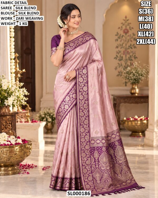 Classic Silk Blend Saree For Special Functions