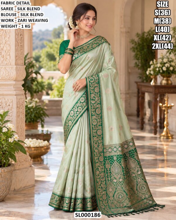 Classic Silk Blend Saree For Special Functions