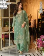 Designer Ethnic Suit With Heavy Silk Bottom