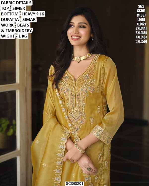 Designer Ethnic Suit With Heavy Silk Bottom