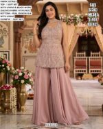 Designer Beads Work Palazzo Set For Women