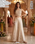Designer Beads Work Palazzo Set For Women