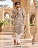 Men’s Silk Mirror Work Kurta Pajama