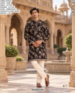 Men’s Silk Mirror Work Kurta Pajama