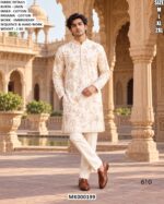 Men’s Silk Mirror Work Kurta Pajama