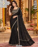 Designer Georgette Saree With Sequence Embroidery