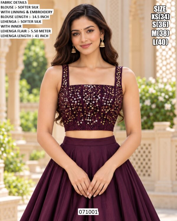 Wedding Wear Lehenga With Designer Sleeveless Blouse