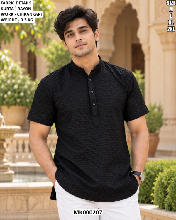 Designer Ethnic Rayon Kurta For Men