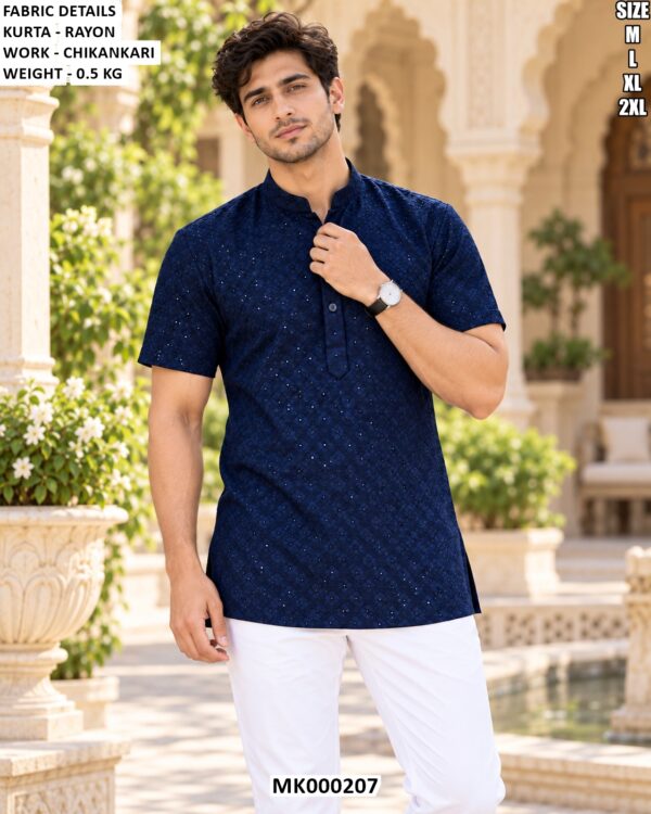 Designer Ethnic Rayon Kurta For Men