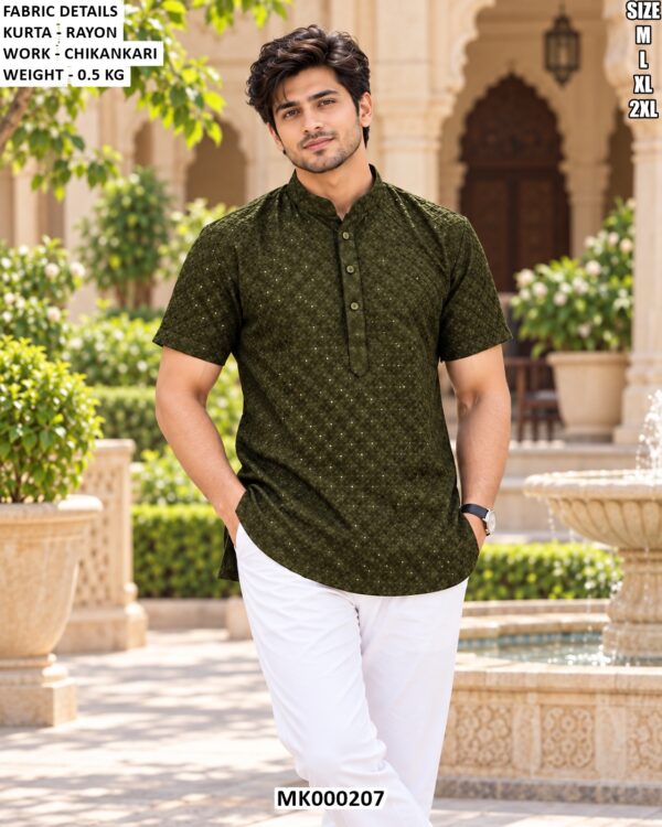 Designer Ethnic Rayon Kurta For Men