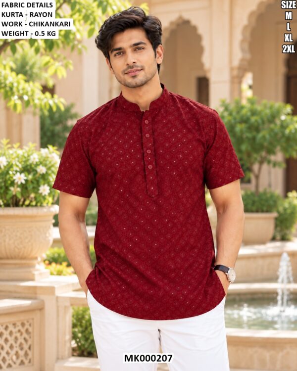 Designer Ethnic Rayon Kurta For Men