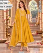 Festive Embroidered Silk Suit With Tassel Details