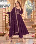 Festive Embroidered Silk Suit With Tassel Details