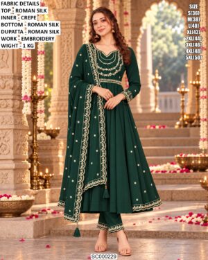 Festive Embroidered Silk Suit With Tassel Details