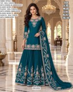 Wedding Wear Sharara Set With Floral Motifs