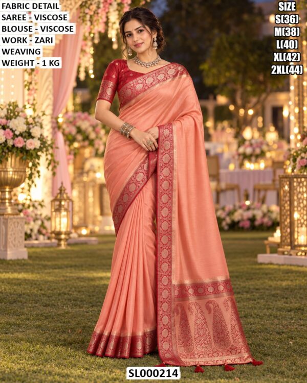Classic Viscose Saree With Decorative Zari Pallu
