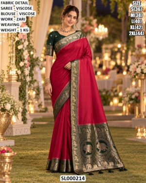 Classic Viscose Saree With Decorative Zari Pallu