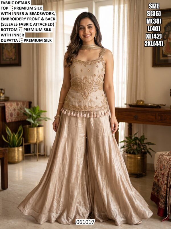 Fancy Beads Work Festive Wear Suit Collection