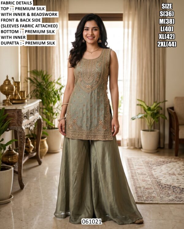 Fancy Beads Work Festive Wear Suit Collection