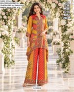 Designer Crepe Silk Co Ord Set With Mirror Work