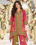 Designer Crepe Silk Co Ord Set With Mirror Work