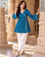 Casual Rayon Tunic With Side Tie For Women