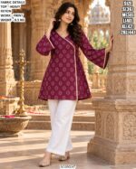 Casual Rayon Tunic With Side Tie For Women