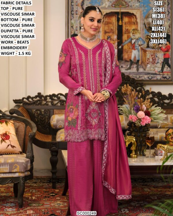 Graceful Palazzo Set With Bead Work For Women