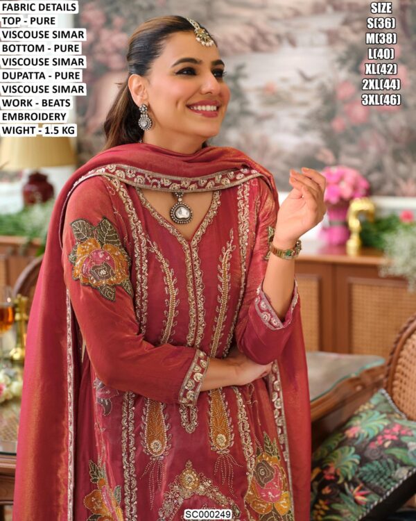 Graceful Palazzo Set With Bead Work For Women