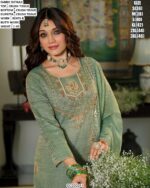 Crush Tissue Set With Bordered Dupatta