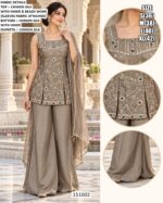 Chinon Silk Bead Work Palazzo Set For Women