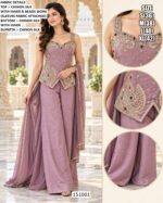 Chinon Silk Bead Work Palazzo Set For Women