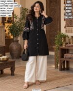 Comfortable Palazzo Set With Floral Embroidery