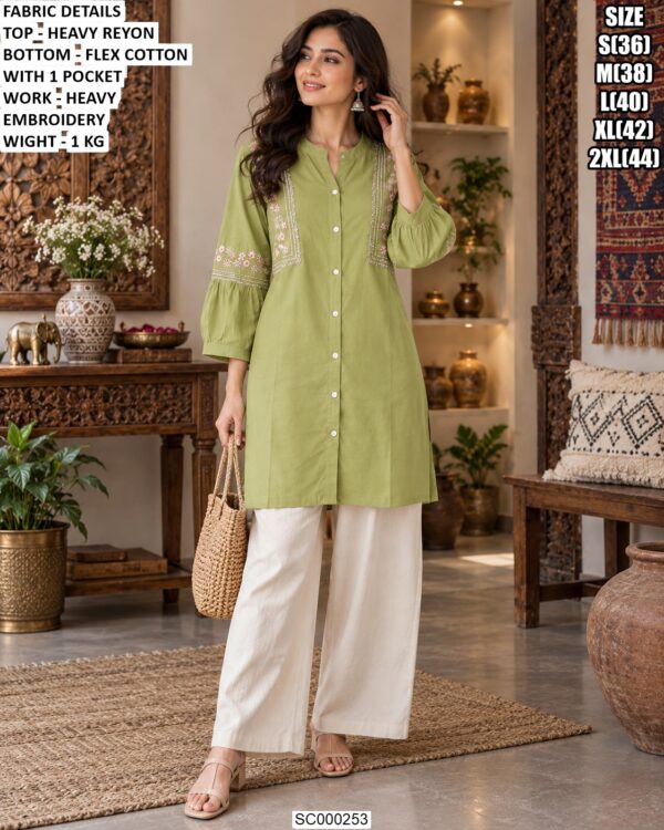 Comfortable Palazzo Set With Floral Embroidery