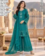 Natural Crepe Silk Palazzo Suit Set For Women