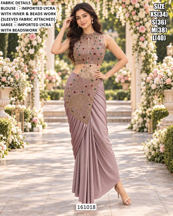 Modern Saree With Statement Beaded Blouse