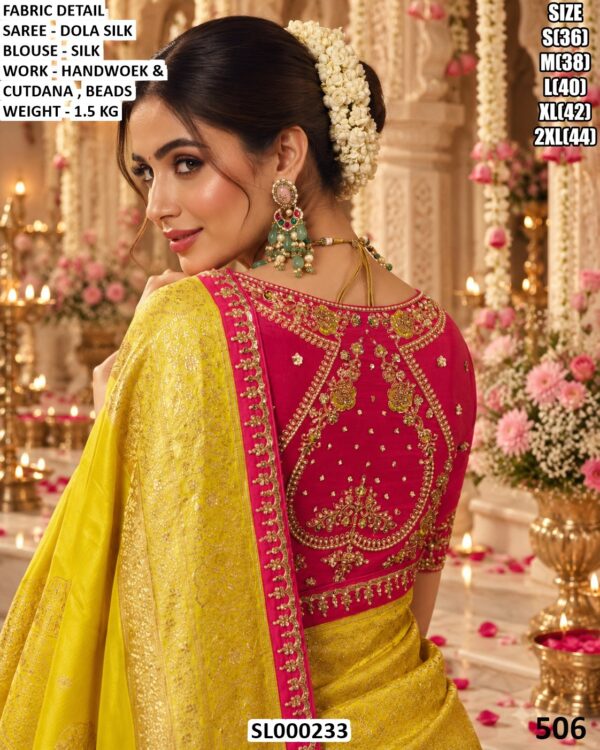 Elegant Dola Silk Ceremony Wear Saree
