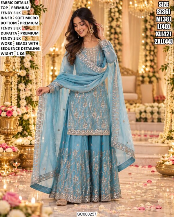Graceful Bead Work Ethnic Suit Set