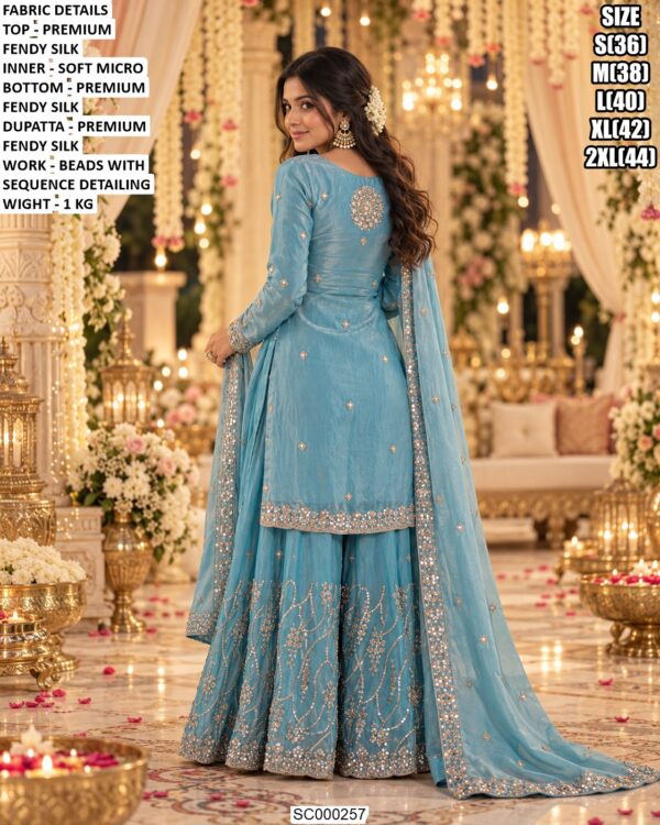 Graceful Bead Work Ethnic Suit Set