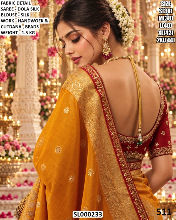 Elegant Dola Silk Ceremony Wear Saree