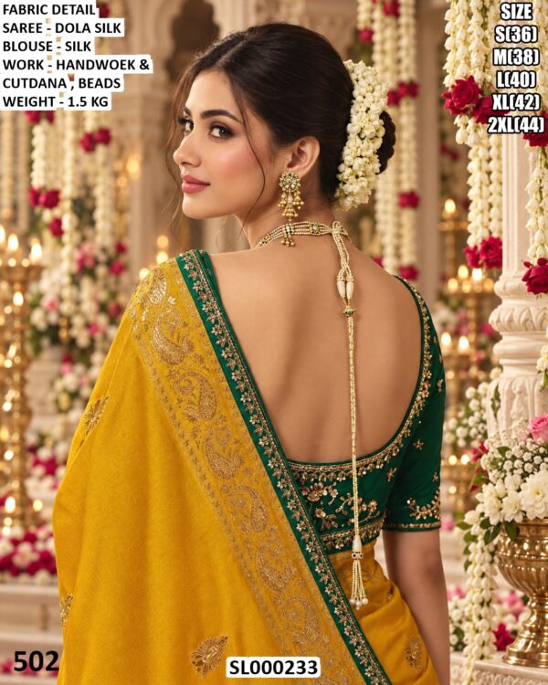 Elegant Dola Silk Ceremony Wear Saree