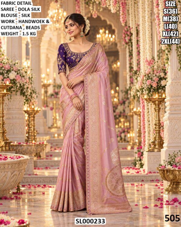 Elegant Dola Silk Ceremony Wear Saree