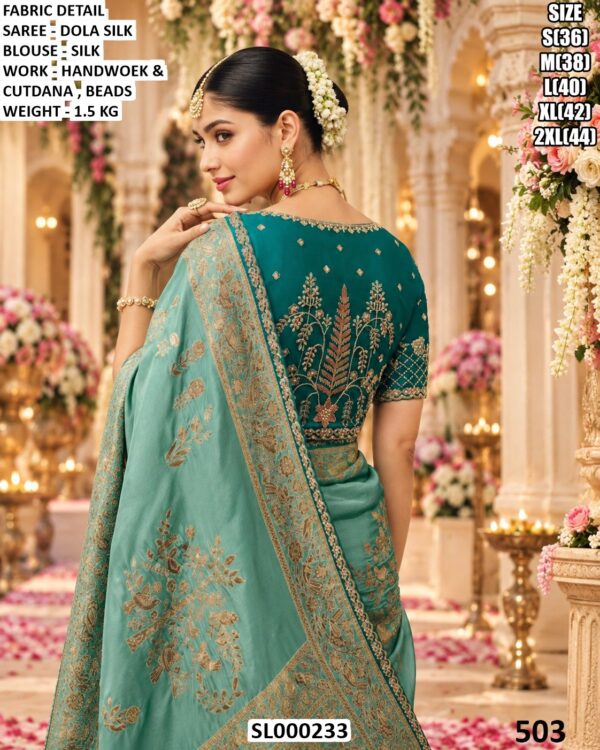 Elegant Dola Silk Ceremony Wear Saree