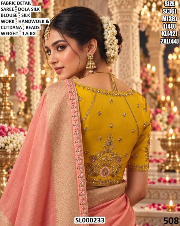 Elegant Dola Silk Ceremony Wear Saree