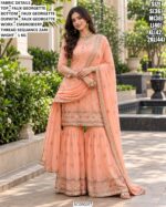 Elegant Zari Embroidery Wedding Sharara Set