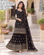 Elegant Zari Embroidery Wedding Sharara Set