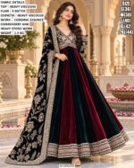 Heavy Viscose Anarkali With Embroidered Dupatta