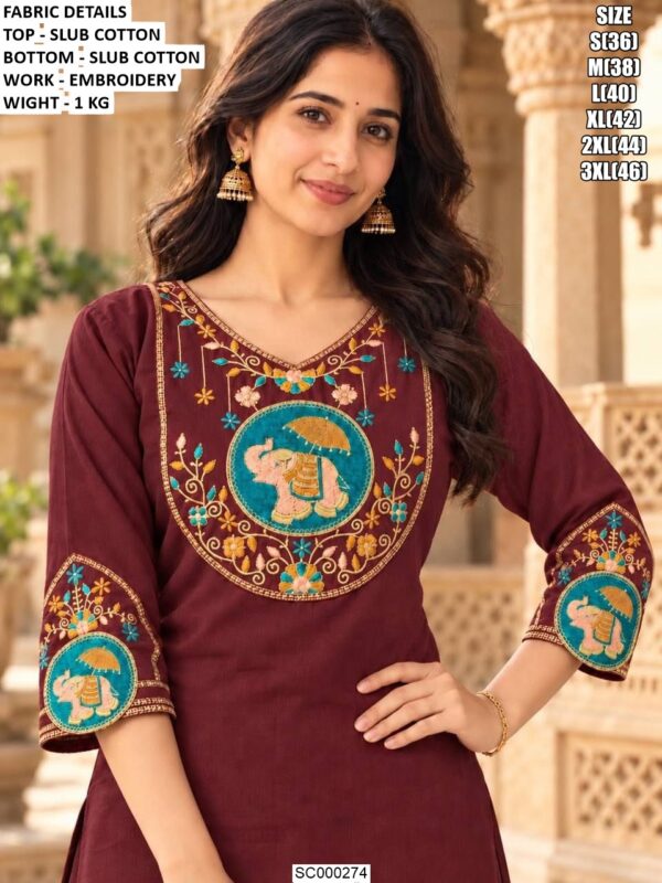 Comfortable Cotton Ethnic Wear Kurta Set For Women