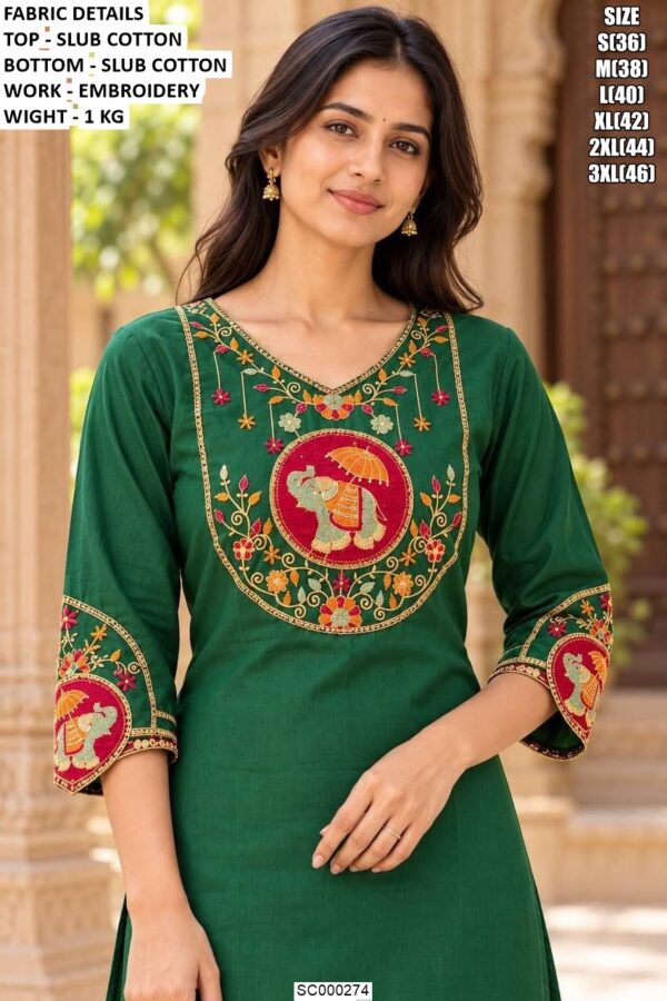Comfortable Cotton Ethnic Wear Kurta Set For Women